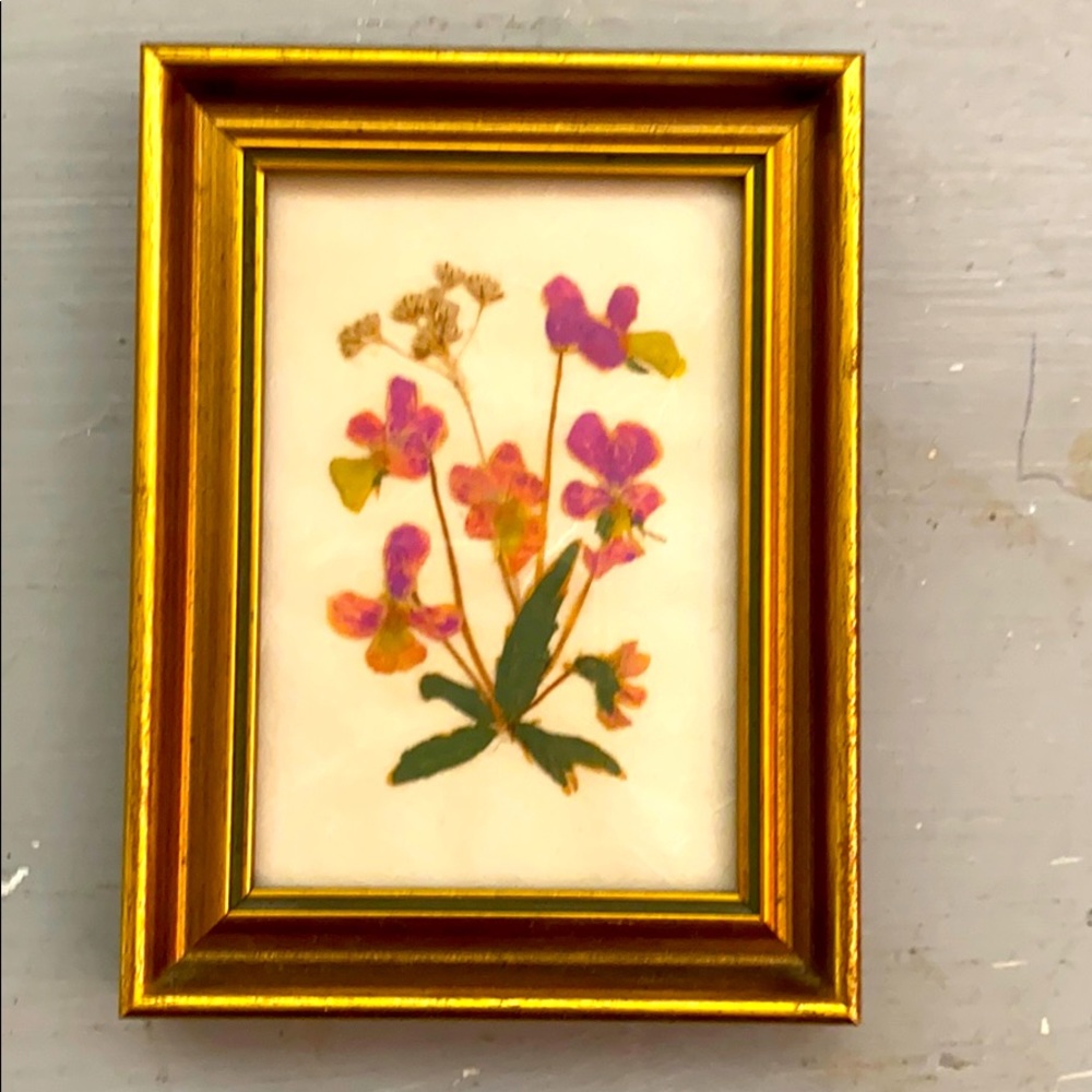 Handmade flower press framed
